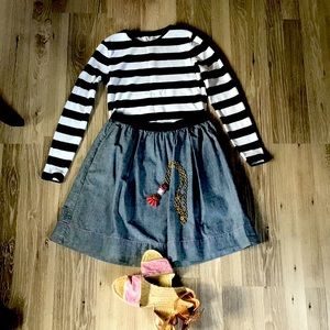 Denim crewcuts elastic waist size 16 for girls XS for women